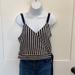 Madewell Tops | Madewell Striped Side Tie Crop Tank | Color: Blue/White | Size: M