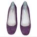 J. Crew Shoes | J. Crew Croc Heel Suede Maroon Red Purple Heels | Color: Purple | Size: 7.5