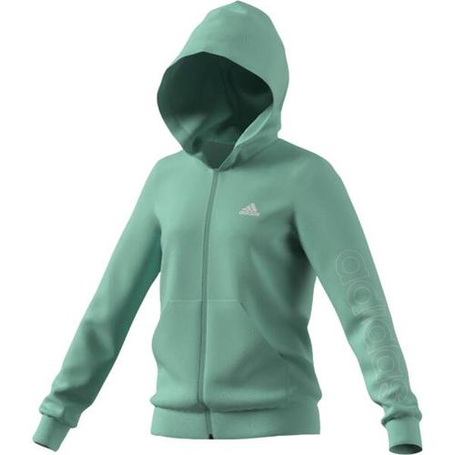 ADIDAS Kinder Kapuzensweat G LIN FZ HD, Größe 128 in Mintgrün/Weiß