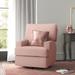 Greyleigh™ Baby & Kids Chalco Swivel Reclining Glider Polyester or Polyester Blend in Pink/Gray | 39.5 H x 33 W x 36.5 D in | Wayfair