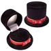The Holiday Aisle® Unique Velour Top Hat Gift Box, Ring, Pin Fabric in Black | 2 H x 3 W x 3 D in | Wayfair B4F9FC3724054B56A19ABE10EC4021C4