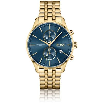 Yellow-gold-effect Chronograph Watch With Link Bracelet - Metallic - BOSS by Hugo Boss Watches