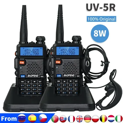 Baofeng – walkie-talkie uv 5r 8 Watts haute puissance double bande VHF UHF longue portée de