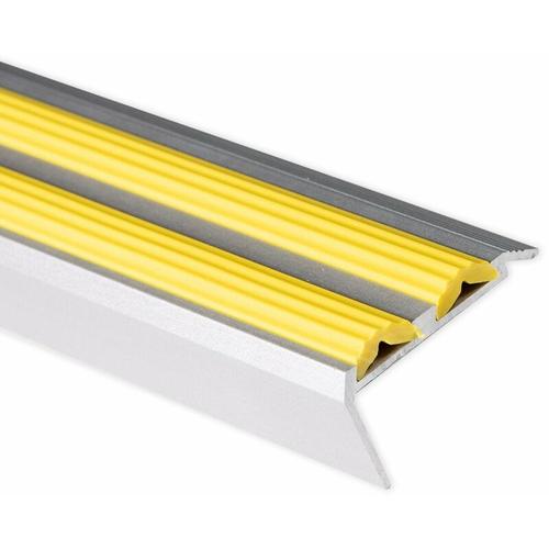 Treppenkantenprofil mit Doppel-Gummieinlage Power Grip Länge: 134 cm Selbstklebend Gelb