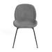 AllModern Amelie Side Chair Upholstered/Velvet/Metal in Gray/Black | 33.5 H x 21.5 W x 21 D in | Wayfair 8059C165B88D42F98B6CE5B272E63786