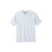 Men's Big & Tall Shrink-Less™ Lightweight V-Neck Pocket T-Shirt by KingSize in White (Size L)