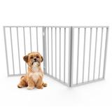 White Freestanding Pet Gate, 1" L X 54" W X 24" H, 6.3 LBS