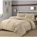 Nimsay Home Okko Luxury Paisley Soft Touch 100% Egyptian Cotton Sateen Duvet Cover Bedding Set (Double, Beige)