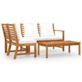 vidaXL 4-tlg. Garten-Lounge-Set mit Auflagen Creme Massivholz Akazie