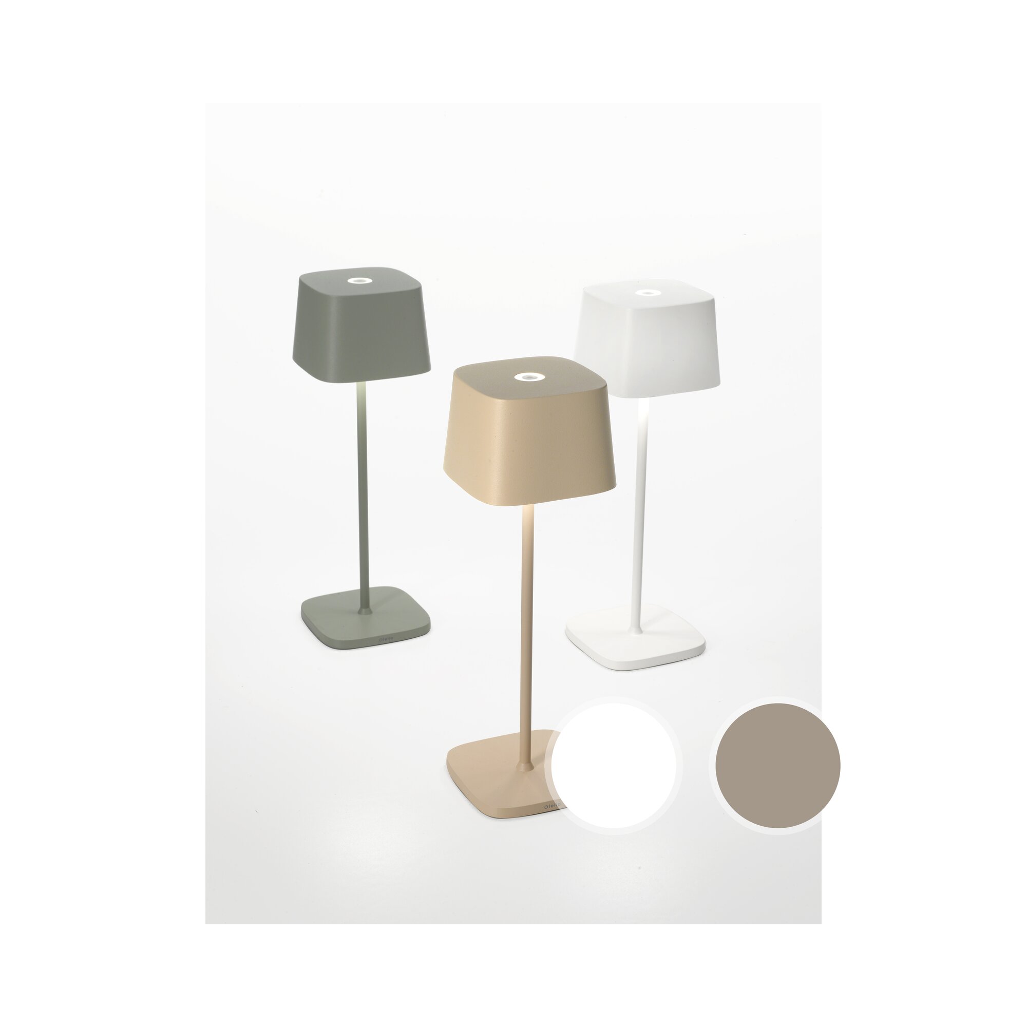 Zafferano »Ofelia Pro« LED-Tischleuchte dimmbar dunkelgrau