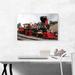ARTCANVAS Red Gold Vintage Old Locomotive Steam Train - Wrapped Canvas Photograph Print Canvas, Wood in Black/Red | 18 H x 26 W x 0.75 D in | Wayfair