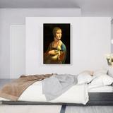 ARTCANVAS Lady w/ an Ermine 1489 by Leonardo Da Vinci - Wrapped Canvas Painting Print Metal | 40 H x 26 W x 1.5 D in | Wayfair DAVINC11-1L-40x26