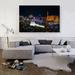 ARTCANVAS Las Vegas Strip Nevada Party City at Midnight - Wrapped Canvas Photograph Print Metal in Black/Brown | 40 H x 60 W x 1.5 D in | Wayfair