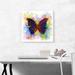 ARTCANVAS Black Dark Butterfly Wings Insect - Wrapped Canvas Graphic Art Print Canvas, Wood in Blue/Red/Yellow | 18 H x 18 W x 1.5 D in | Wayfair