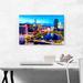 ARTCANVAS Las Vegas Nevada Cityscape Skyline Sky - Wrapped Canvas Painting Print Canvas, Wood in Blue | 18 H x 26 W x 0.75 D in | Wayfair
