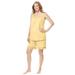 Plus Size Women's 2-Piece Short PJ Set by Dreams & Co. in Banana (Size 22/24) Pajamas