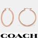 Coach Jewelry | Coach Hoop Earrings Rosegold F73022 | Color: Gold/Pink | Size: Os