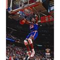Patrick Ewing New York Knicks Unsigned Blue Jersey Two Handed Slam Dunk vs. Philadelphia 76ers Photograph