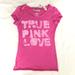 Pink Victoria's Secret Tops | 100% Cotton Victoria’s Secret True Pink Love Shirt | Color: Pink/Silver | Size: M