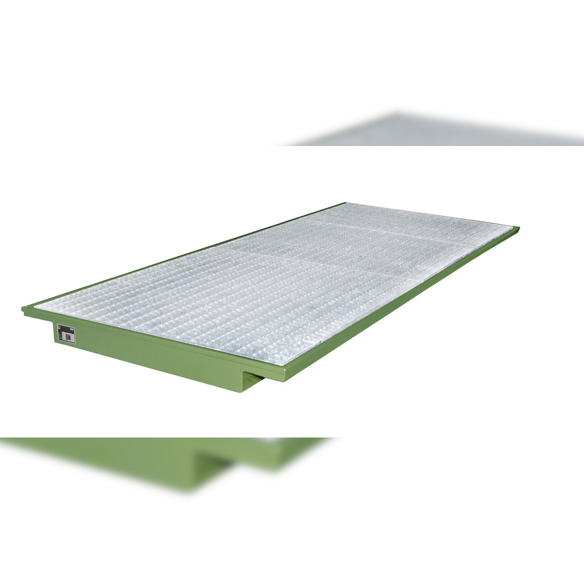 Bauer Einhängewanne Regalwannen 3300 lackiert RAL6011 Resedagrün Umwelt Lagertechnik Image