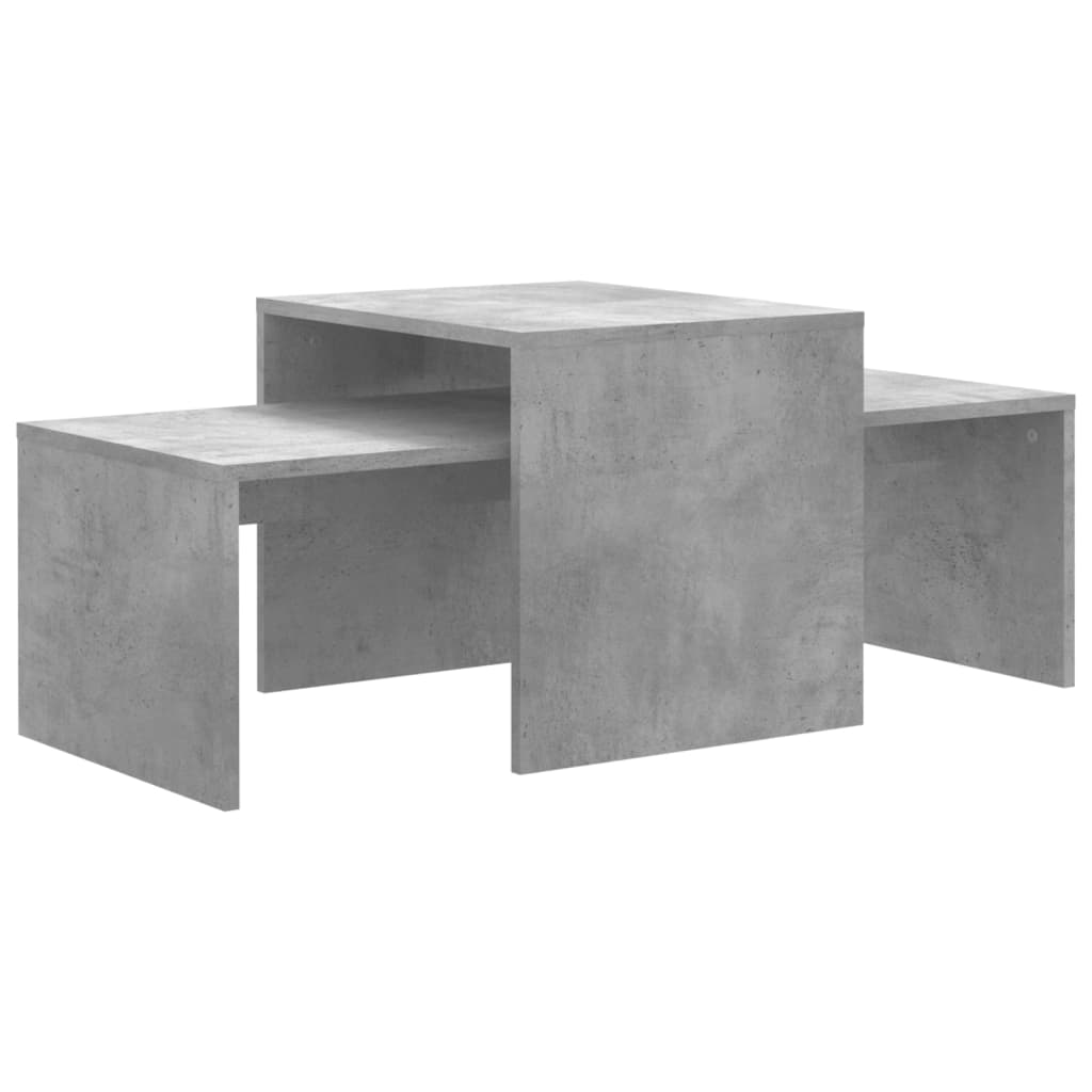 vidaXL Couchtisch-Set Betongrau 100x48x40 cm Holzwerkstoff Image