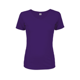 Delta 56535S Women's Dri 30/1's Performance Short Sleeve Top in Purple size Large | Ringspun Cotton