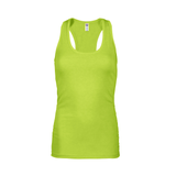 Delta 1333 Ringspun Junior 4.3 oz. Racerback Tank Top in Lime size Small | Cotton/Spandex