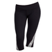 Soffe 1186V Dri Women's Color Block Capri in Black/Gunmetal size Small | Polyester/Spandex Blend