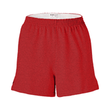 Soffe M037 Authentic Women's Junior Short in Team Red Heather size Large | Cotton Polyester