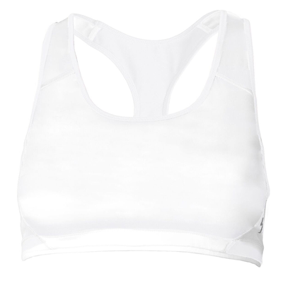 Soffe S1210VP Juniors Mid Impact Bra in White size XS | Polyester/Spandex Blend