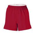 Soffe M037 Authentic Women's Junior Short in Cardinal size Large | Cotton Polyester