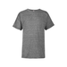 Delta 14900 Ringspun Youth Retail Fit Snow Heather Top in Graphite Grey size Medium | Cotton/Polyester Blend