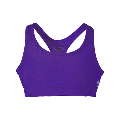 Soffe 1210G Girls Mid Impact Bra in Purple size XS | Polyester/Spandex Blend