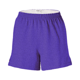 Soffe M037 Authentic Women's Junior Short in Team Purple Heather size Small | Cotton Polyester