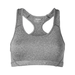 Soffe 1227V Athletic Dri Women's Team Heather Sports Bra in Black size Large | Polyester/Spandex Blend