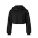 Soffe 5839G Girls Crop Hoodie in Black size Medium | Cotton/Polyester Blend