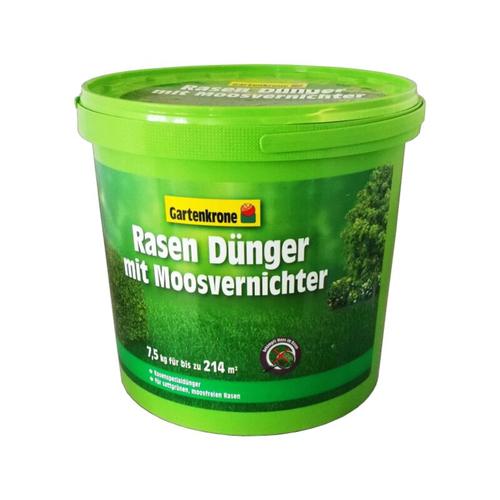 Gartenkrone - 7,5kg Rasen Dünger mit Moosvernichter