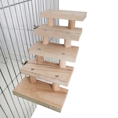 Jouets échelle Hamster 3/4/5/6/7/8 couches en bois oiseau perroquet escalade des escaliers jouets