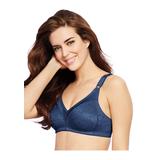 Plus Size Women's Double Support® Lace Wirefree Bra DF3372 by Bali in In The Navy (Size 40 B)
