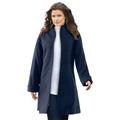 Plus Size Women's Plush Fleece Driving Coat by Roaman's in Navy (Size 30/32) Jacket