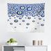 East Urban Home Ambesonne Blue Tapestry, Abstract Ovals Shape Eyes Falling Down Print, Fabric Wall Hanging Decor For Bedroom Living Room Dorm | Wayfair