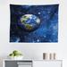 East Urban Home Ambesonne Space Tapestry, Outer View Of Planet Earth In Solar System w/ Stars Life On Globe Themed Image | 23 H x 28 W in | Wayfair