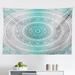 East Urban Home Ambesonne Grey & Teal Tapestry, Mandala Ombre Design Space Geometric Center Point Boho Art | 30 H x 45 W in | Wayfair