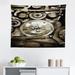 East Urban Home Industrial Tapestry, Pieces Of Old Mechanism Close Up Gears View Grunge Antique Cogs Technical Image Print | 23 H x 28 W in | Wayfair