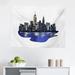 East Urban Home NYC Tapestry, Modernistic Metropolitan City Skyline New York Night Skyscrapers Theme Empire State | 23 H x 28 W in | Wayfair