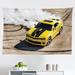 East Urban Home Ambesonne Manly Tapestry, Yellow Sports Car Drifting Photography Smoke Fast Speed Competition Picture | 30 H x 45 W in | Wayfair