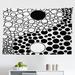 East Urban Home Ying Yang Tapestry, Abstract Yin Yang Design w/ Large Retro Dots Counter Forces Of Globe | 30 H x 45 W in | Wayfair