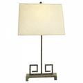 ellahome Greek 30" Table Lamp Linen/Metal in Brown/White | 28 H x 18 W x 18 D in | Wayfair IL028DOS22