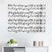 East Urban Home Music Tapestry, Musical Notes On The Clef Illustration Ornamental Pattern Art Print | 23 H x 28 W in | Wayfair