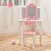 Teamson Kids - Fashion Prints Vanity Table & Stool Set, Wood in Gray | Wayfair TD-11670F